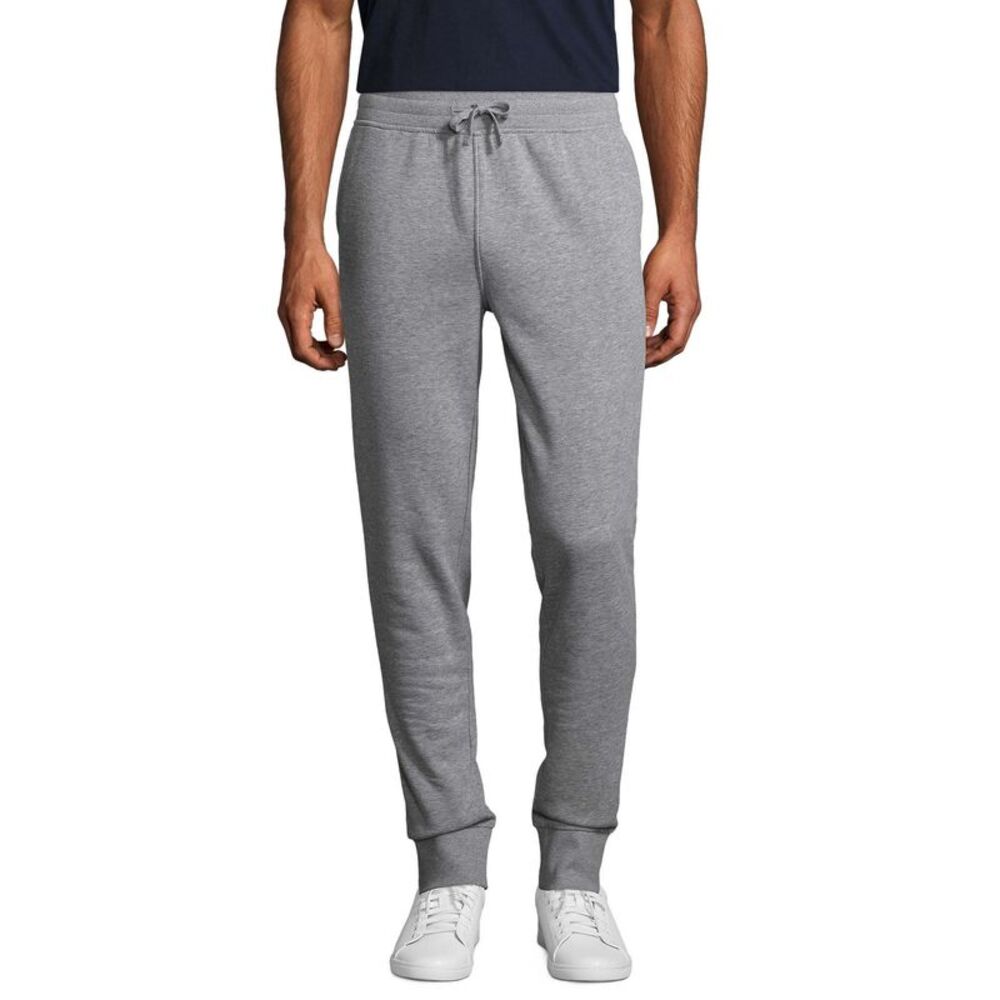 SOLS Mens Jake Melange Slim Sweatpants / Grey Melange